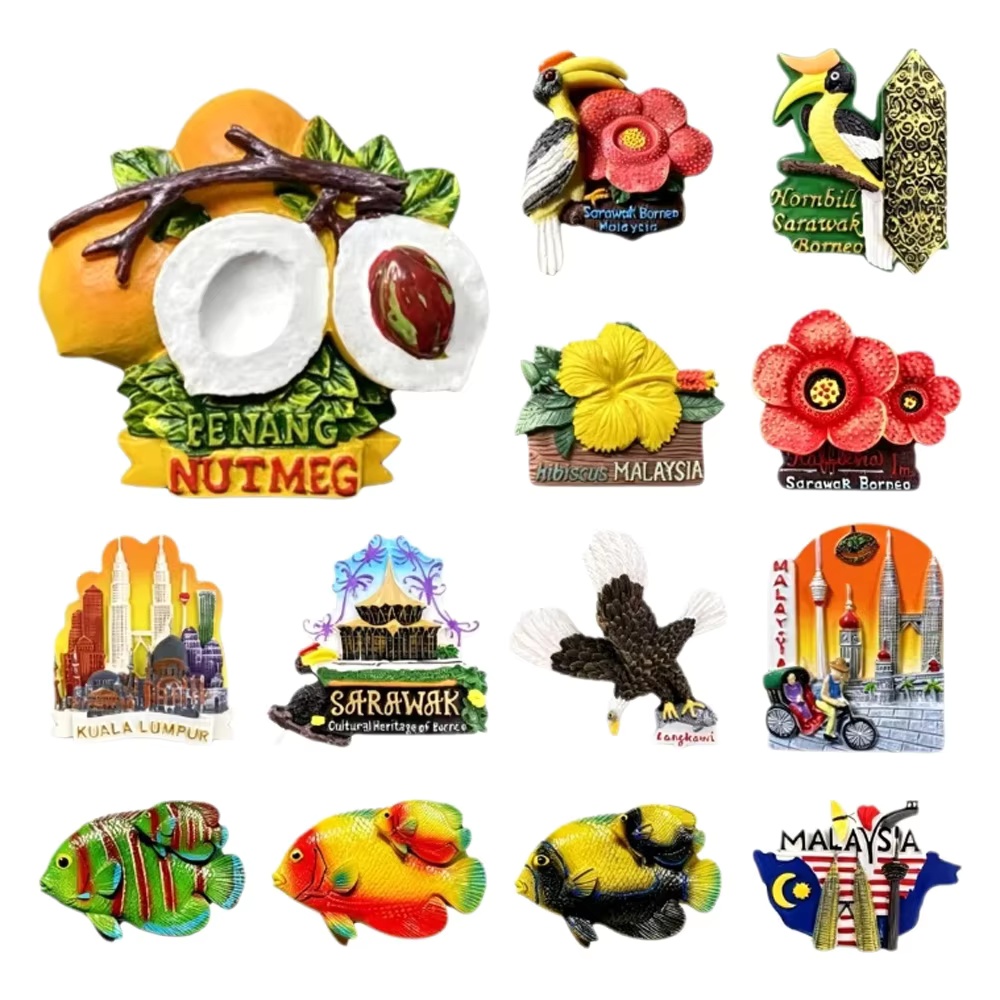 Home Decor Kuala Lumpur - Aimants de réfrigérateur 3D de Malaisie,