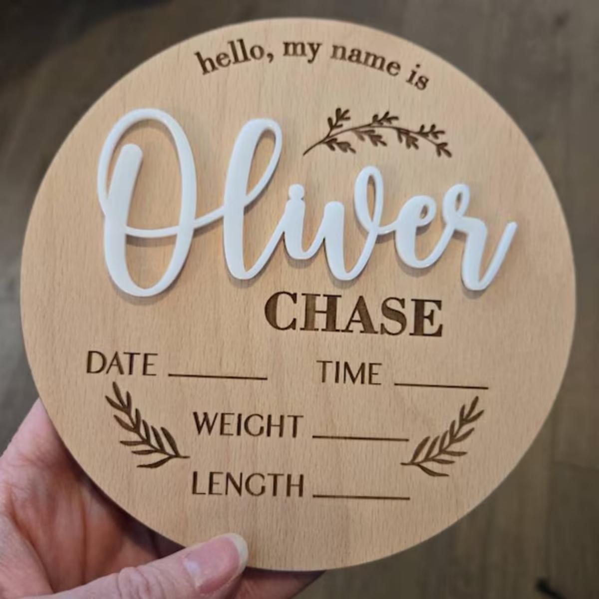 Home Decor Happy - 1 plaque personnalisée en bois pour