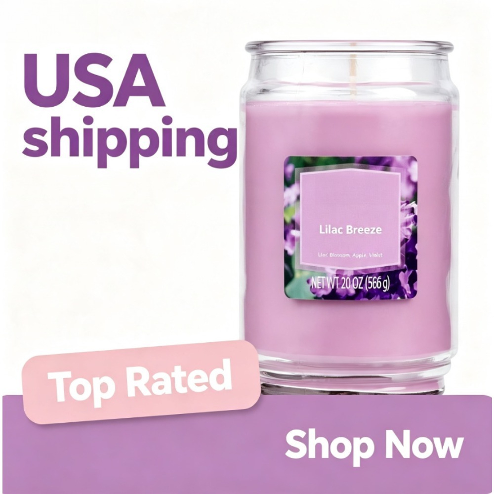 Home Decor Glass - Grande bougie en verre parfumée au