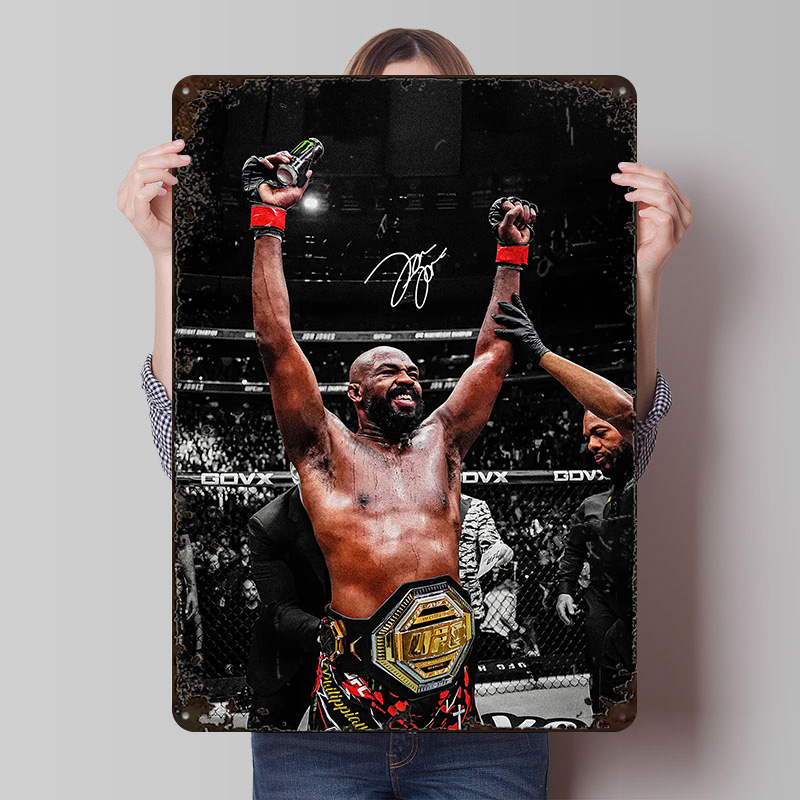 Victory Home Decor - Affiche métallique Jon Jones Victory Celebration,