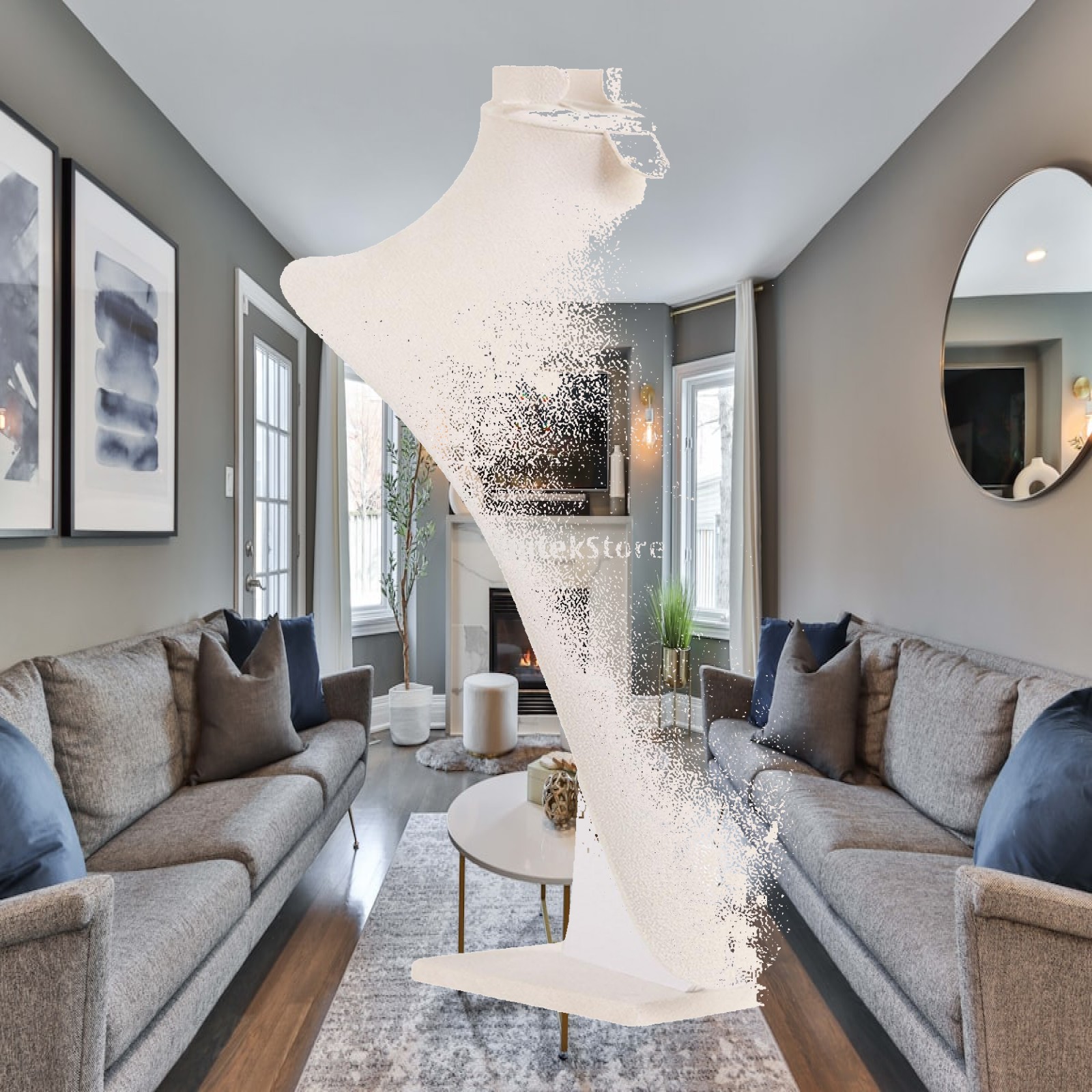 Home Decor Retail Stores - Présentoir de Colliers en Tissu, Organisateur