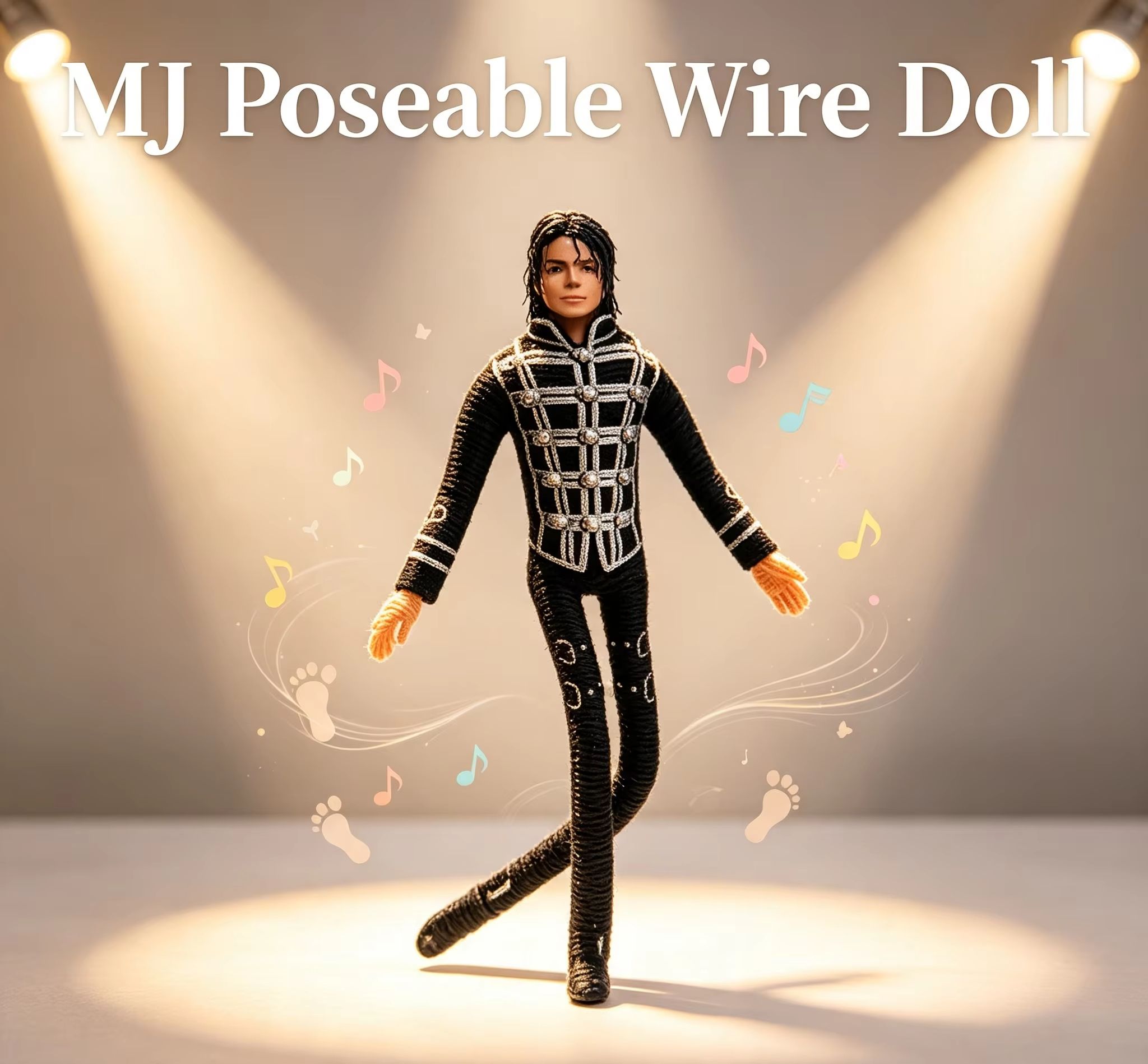 Home Decor Ideas - Figurine articulée en peluche Michael Jackson,