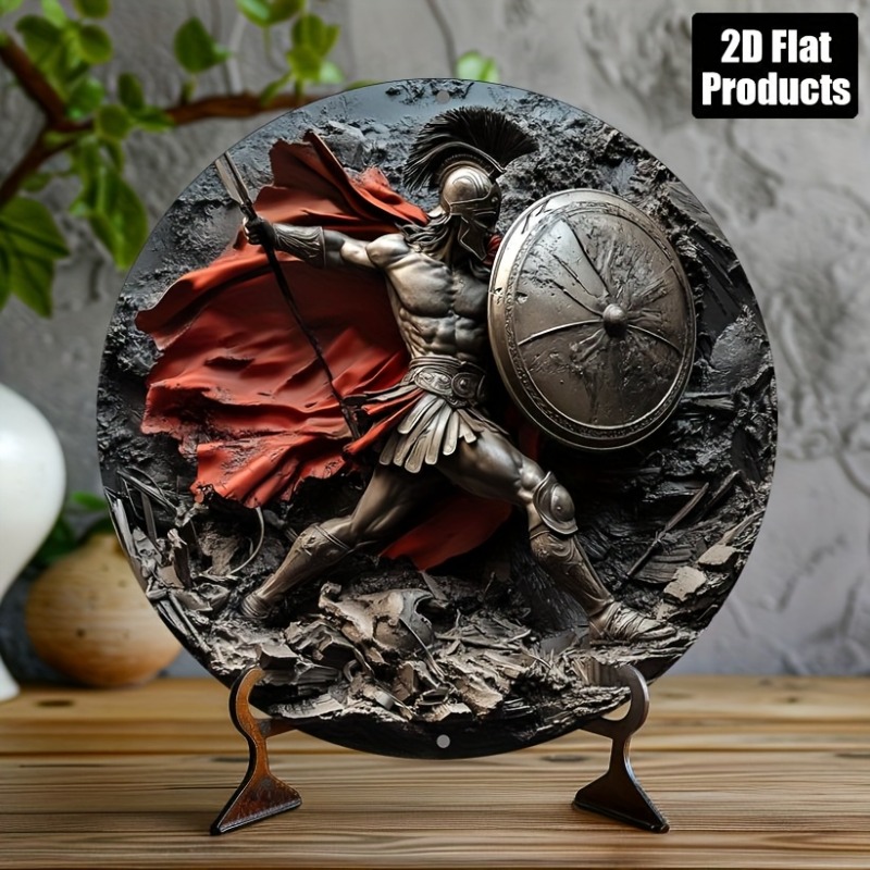 Home Decor Kolkata - Spartan Warrior – Art mural rond