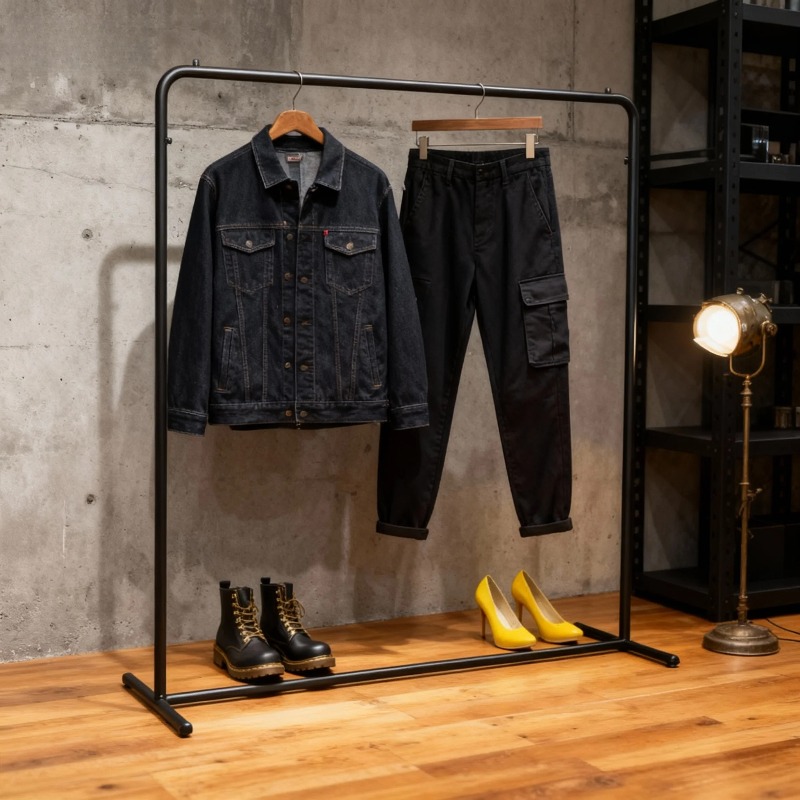 Home Decor Retail Stores - Porte-vêtements doré de luxe, présentoir de