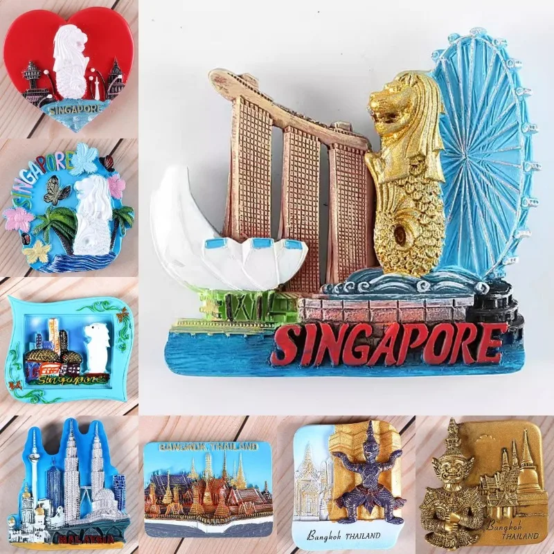 Home Decor Kuala Lumpur - Autocollants de réfrigérateur Merlion, Souvenirs de