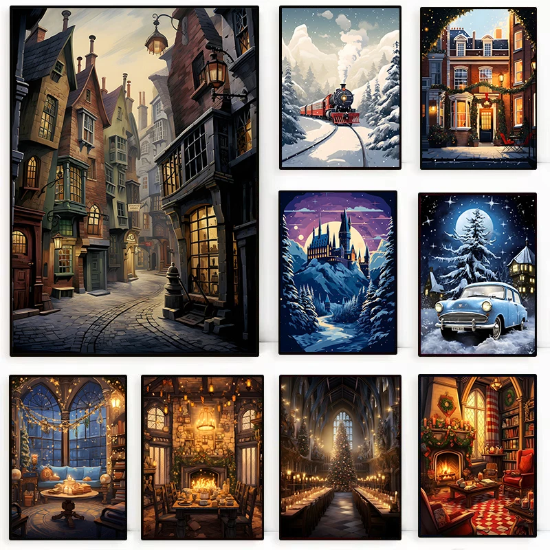 Home Decor Express - Impression sur toile « Château Magique