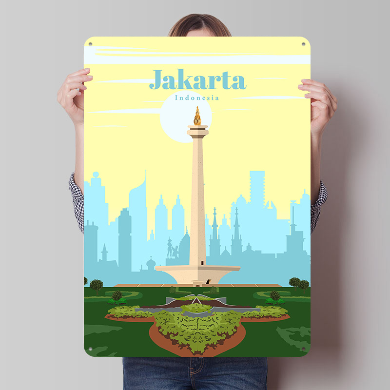 Home Decor Jakarta - Affiche de voyage à Jakarta, impression