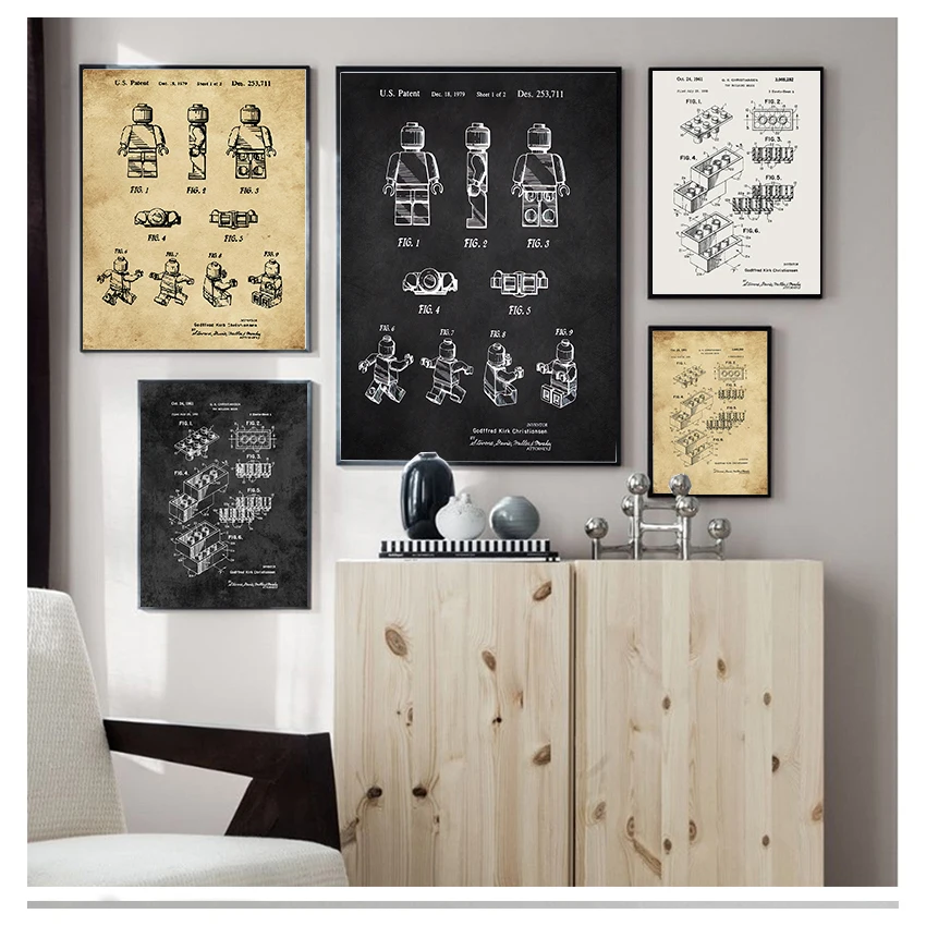 Home Decor Ikea - Art mural rétro Simple scandinave, jeux