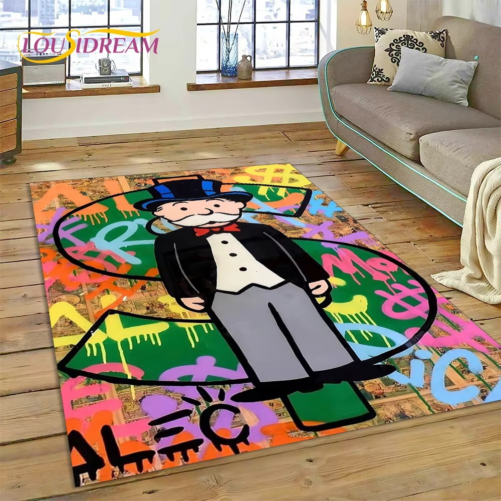 Home Decor Game Online - Tapis de sol antidérapant motif Monopoly