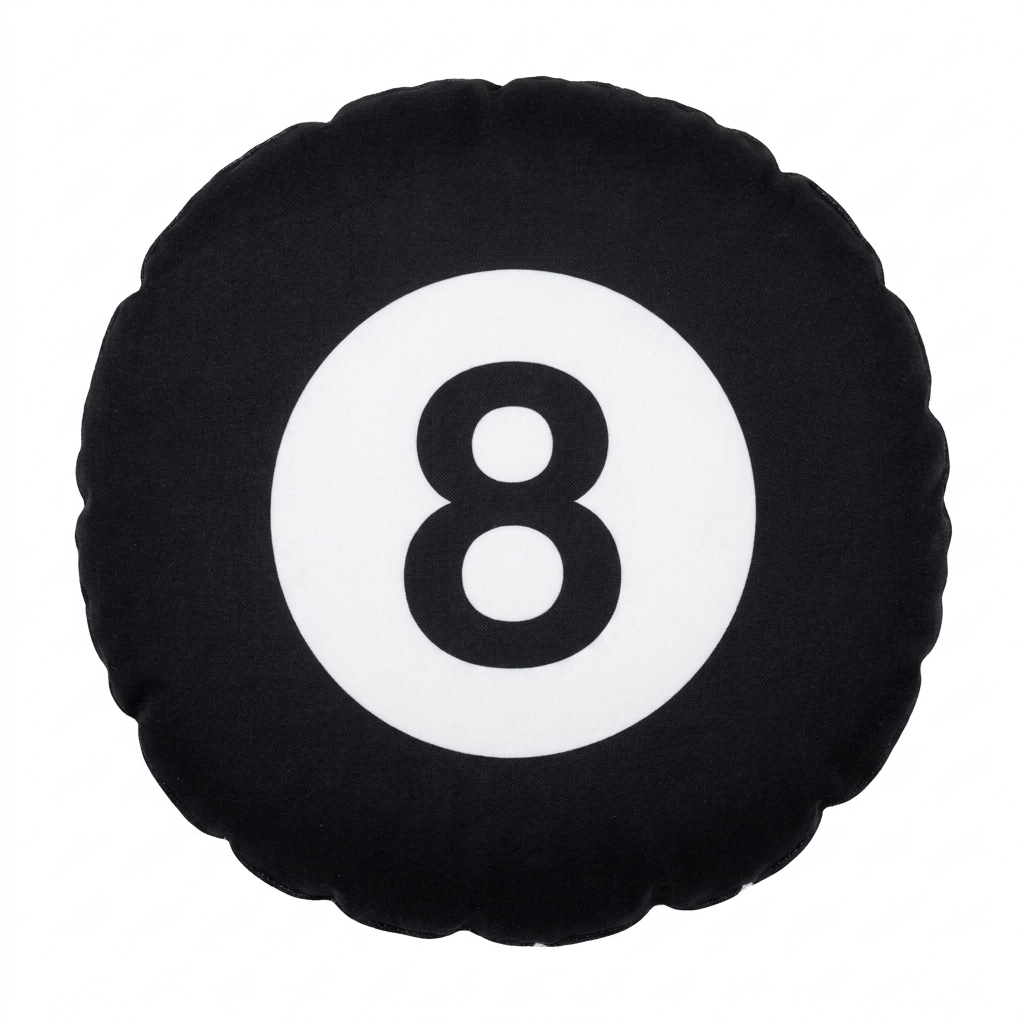 Home Decor Png - Coussin en peluche Billard 8 Ball.png,