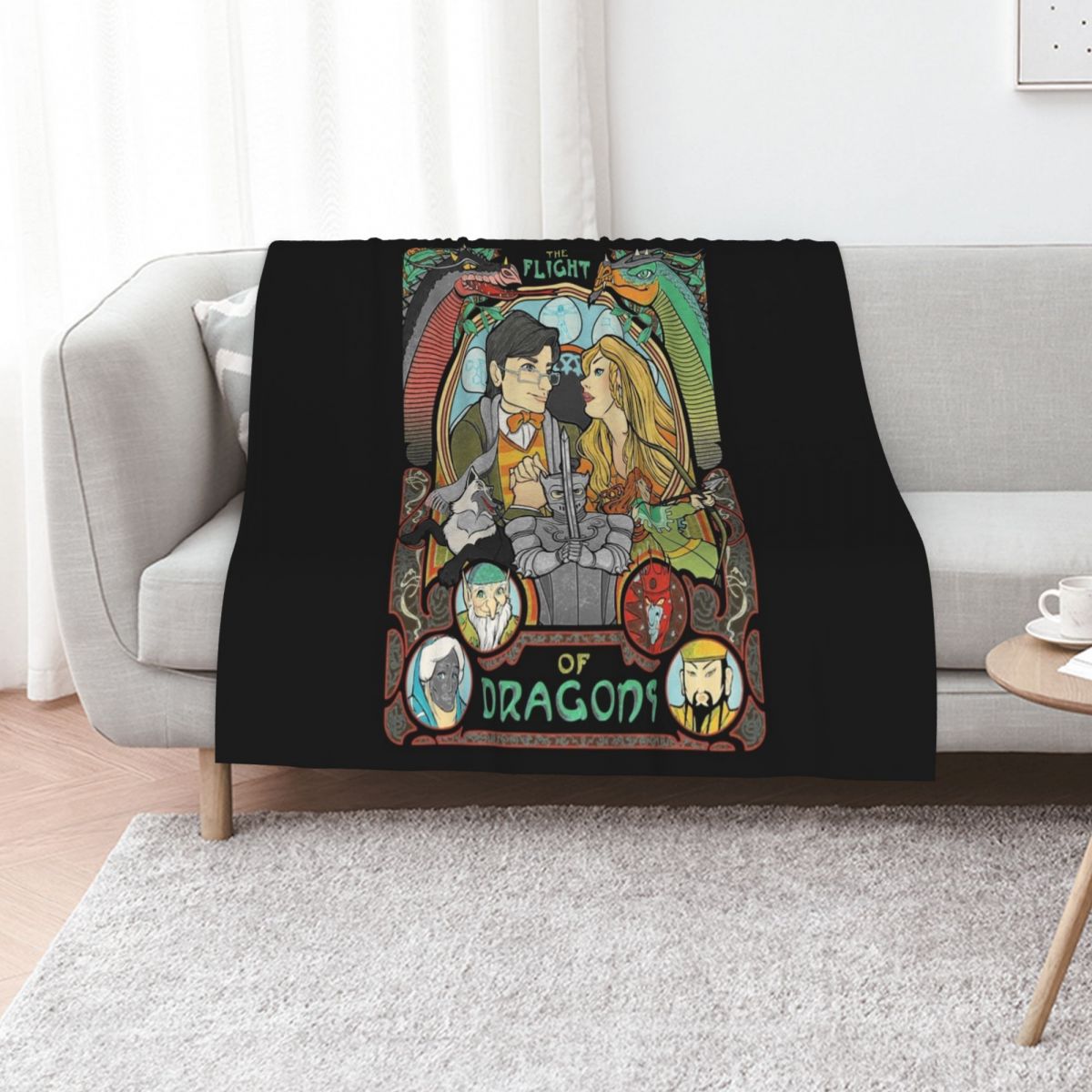 Home Decor Png - Flight of Dragons Essential T-Shirt.png Couverture