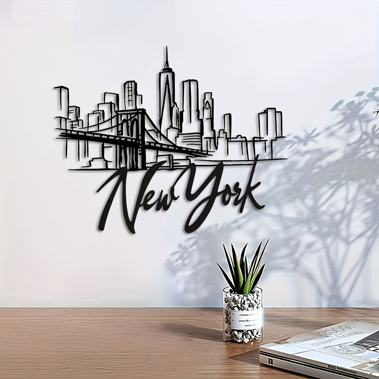 Home Decor New York - CIFBUY Décoration murale en métal, silhouette