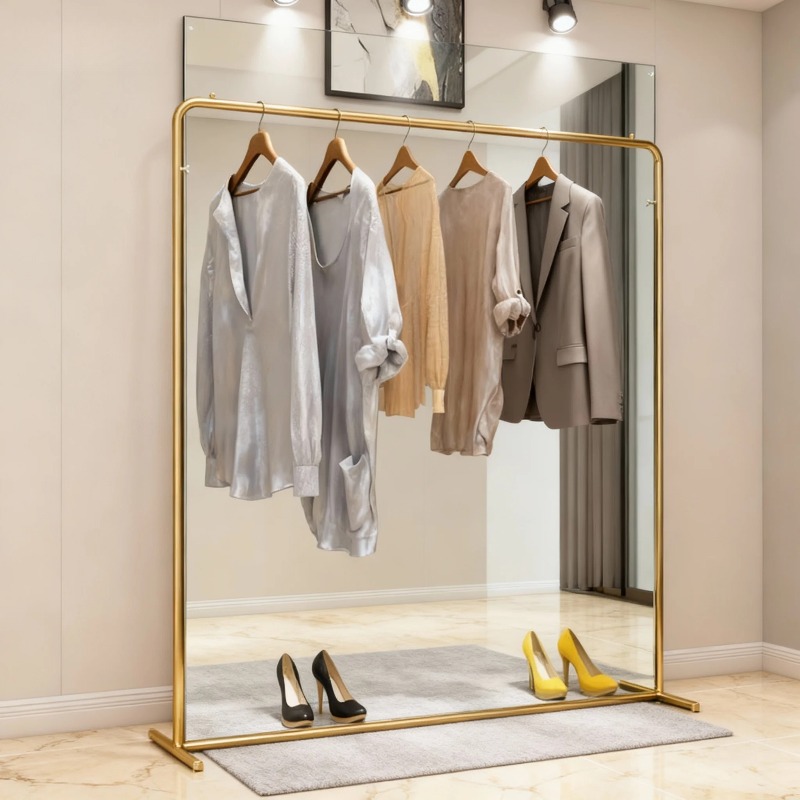 Home Decor Retail Stores - Porte-vêtements doré au Design de luxe,