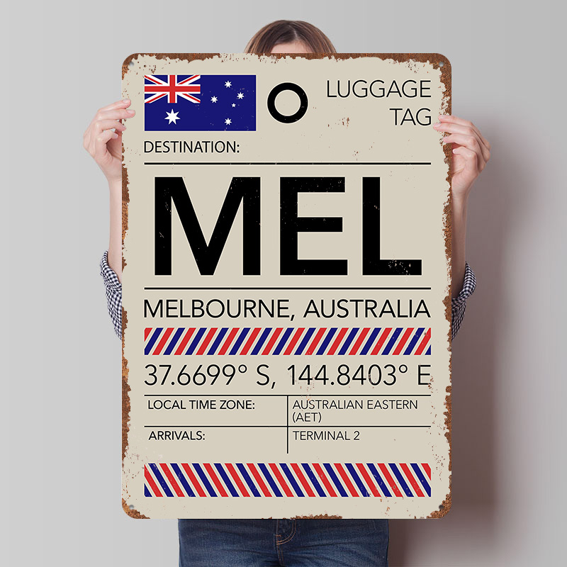 Home Decor Melbourne - Affiche imprimée de l'aéroport de Melbourne,