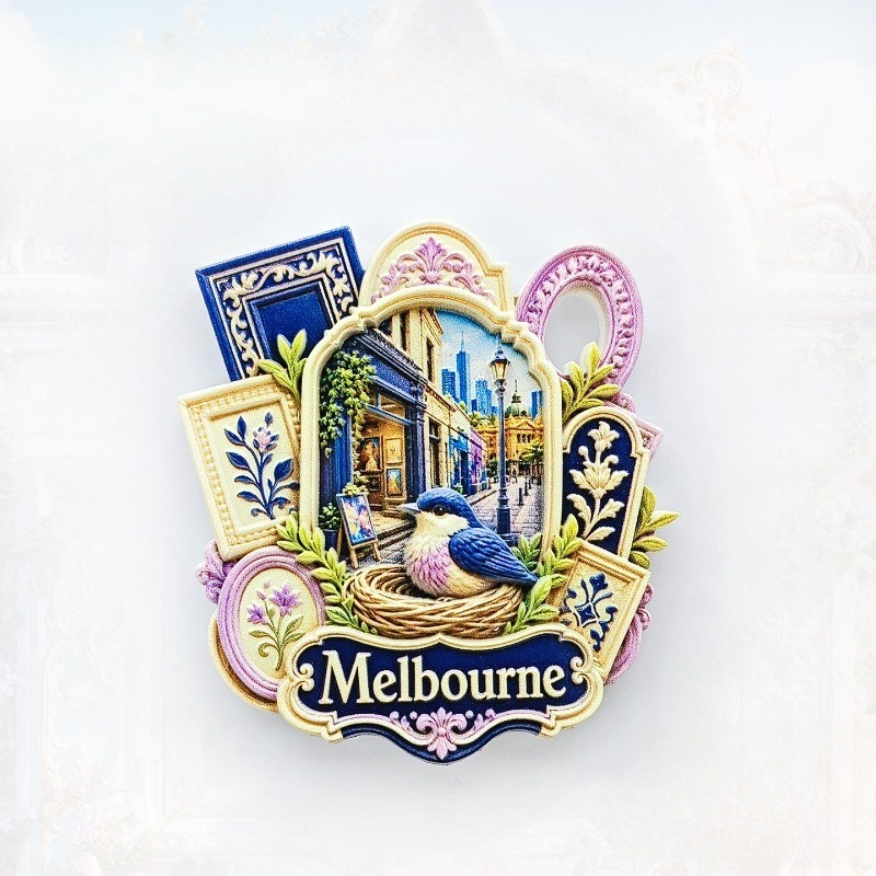 Home Decor Melbourne - Aimant de réfrigérateur Melbourne Bird Lane