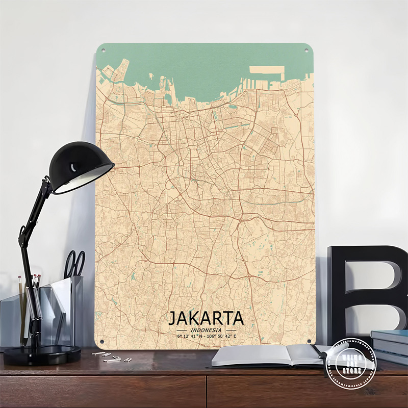 Affiche imprimée de carte Vint - Home Decor Jakarta avis et prix
