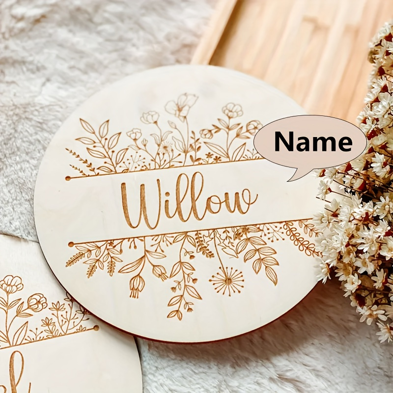 Plaque de nom gravée florale p - Home Decor Happy avis et prix