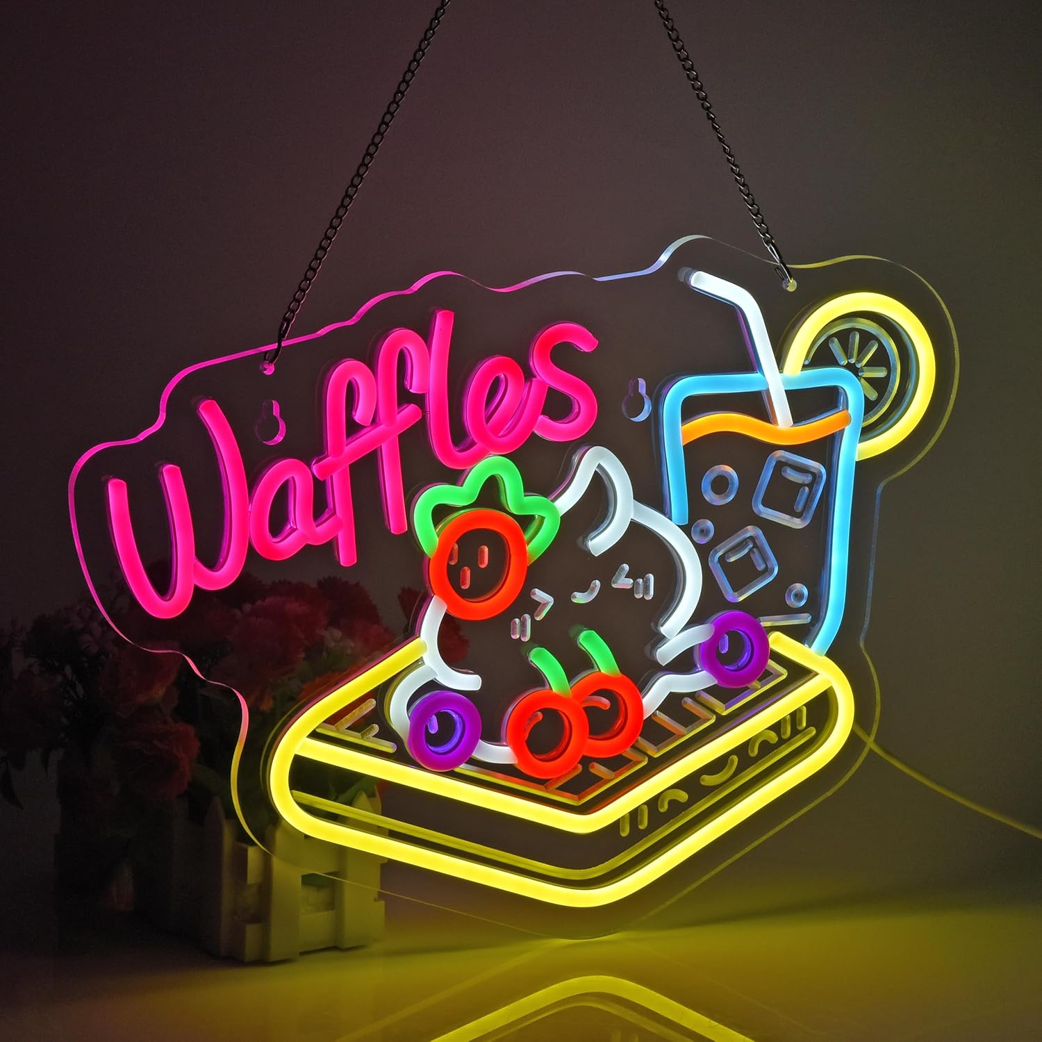 Enseigne néon LED USB « Waffle - Home Decor Retail Stores avis et prix