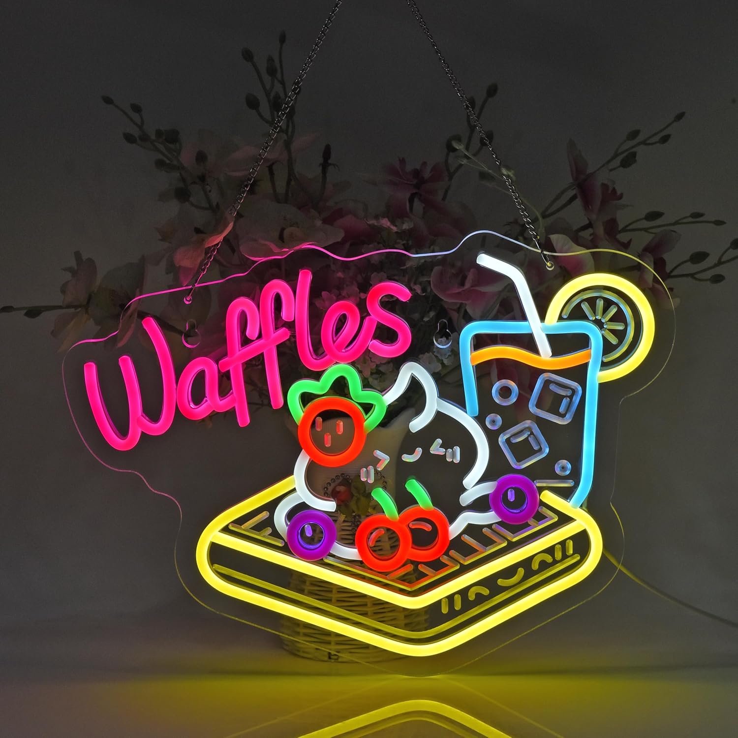 Enseigne néon LED USB « Waffle - Home Decor Retail Stores avis et prix