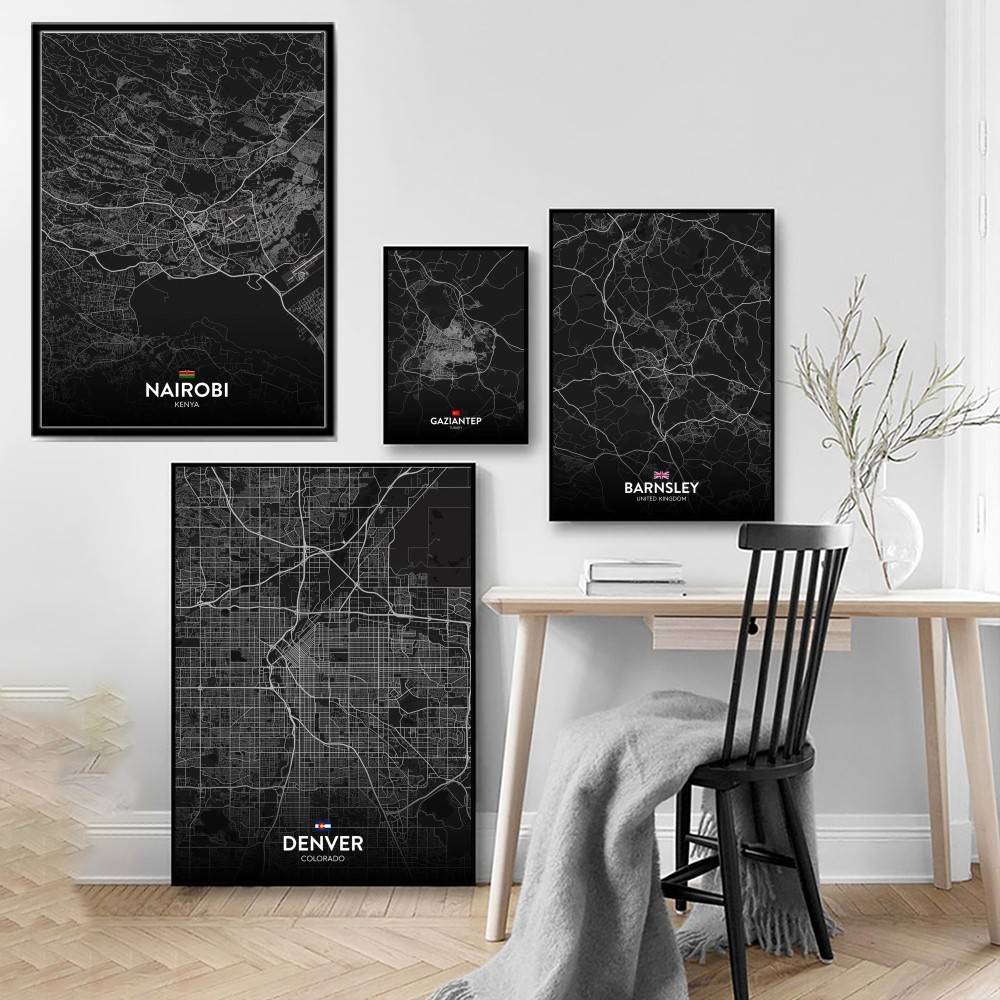 Affiche de carte de ville pers - Home Decor New York avis et prix