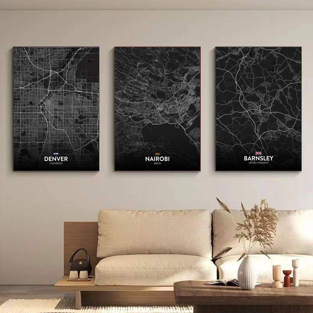 Affiche de carte de ville pers - Home Decor New York avis et prix