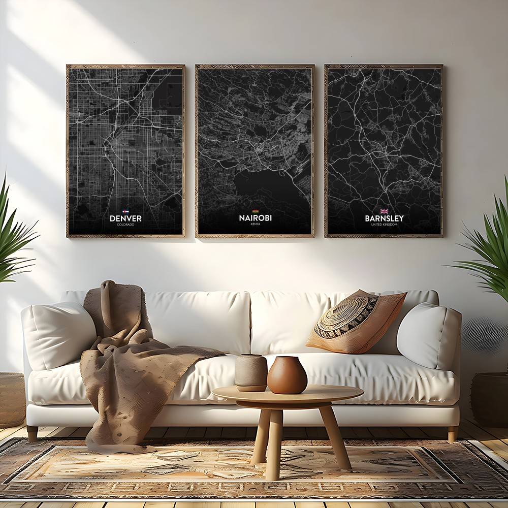 Affiche de carte de ville pers - Home Decor New York avis et prix