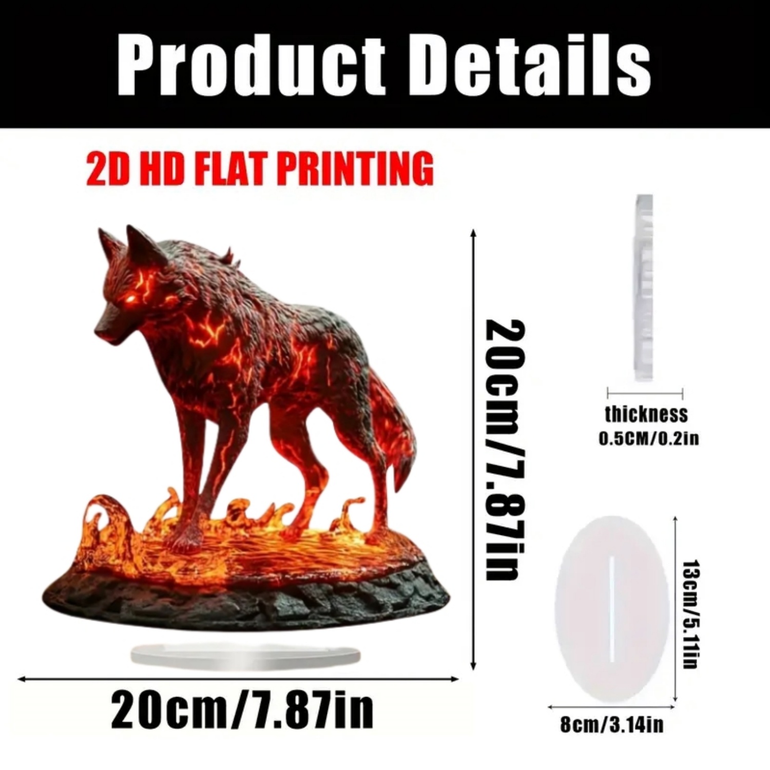 Statue de Loup Flamme, Figurin - Home Decor Kit avis et prix