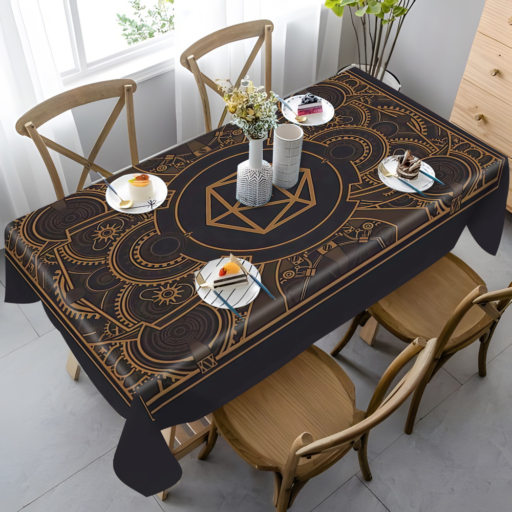 Nappe à motif d'engrenages dor - Home Decor Fabric avis et prix