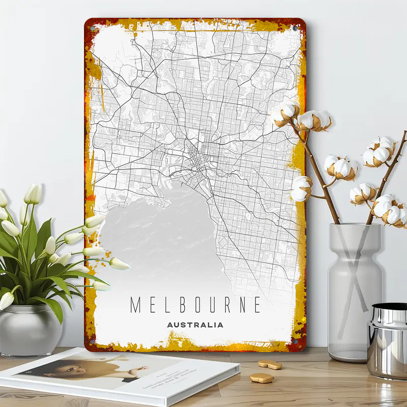 Melbourne – carte de ville en  - Home Decor Melbourne avis et prix