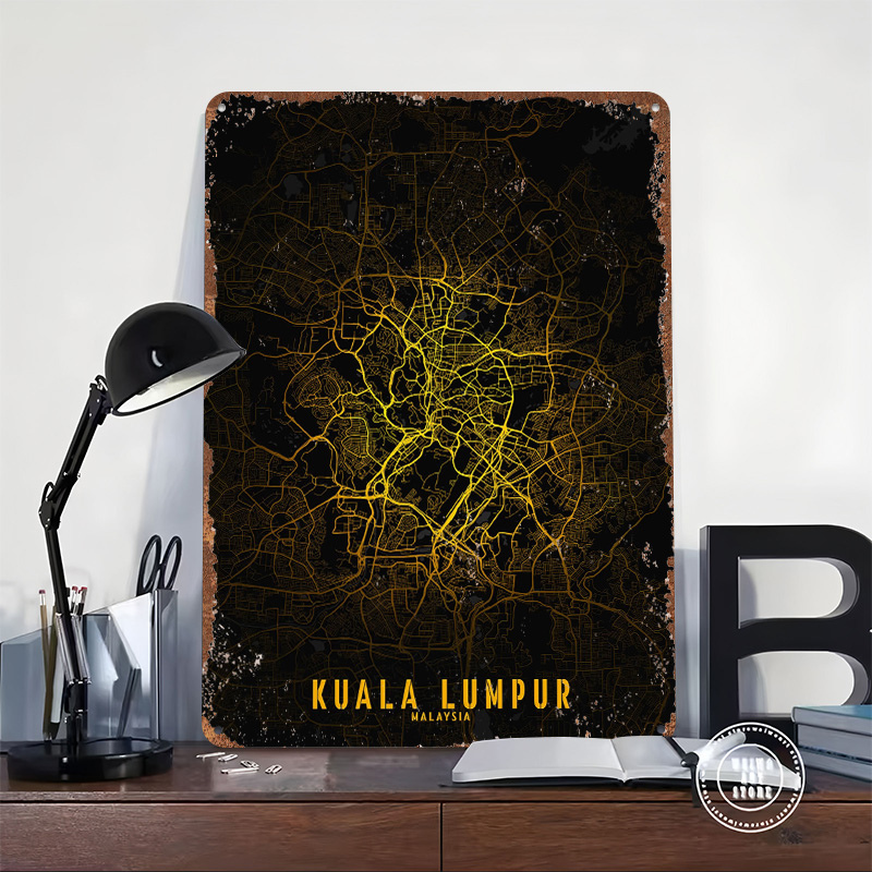 Affiche imprimée Carte de la v - Home Decor Kuala Lumpur avis et prix