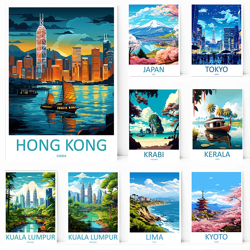Affiche de Voyage de Hong Kong - Home Decor Kuala Lumpur avis et prix
